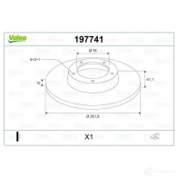 Тормозной диск VALEO AGAO6 197741 D 1470 1424230982 - Изображение 2