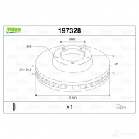 Тормозной диск VALEO D 1042 197328 220467 YK8D46V - Изображение 2