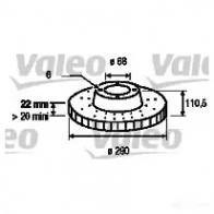 Тормозной диск VALEO 220159 DF 929 DF929 187058