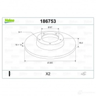 Тормозной диск VALEO S82D G 3276421866878 219985 186753 - Изображение 2
