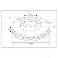 Тормозной диск VALEO ZG6UVS 197715 D 1444 1424230963 - Изображение 1