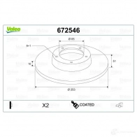 Тормозной диск VALEO 672546 23W6 8G 1437889344 - Изображение 5