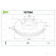Тормозной диск VALEO 9 1YAM 197504 3276421975044 220555 - Изображение 2