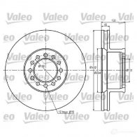 Тормозной диск VALEO Fiat Palio (178) 1 Хэтчбек 1.6 102 л.с. 2006 – наст. время 187052 3276421870523 S1W1J FM