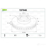 Тормозной диск VALEO 3276421970469 197046 B C84C36 220269 - Изображение 2