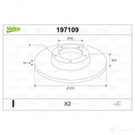 Тормозной диск VALEO 220309 3276421971084 197109 R5 BFH - Изображение 2