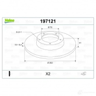 Тормозной диск VALEO 197121 220313 3276421971121 AW6U QI - Изображение 2
