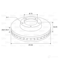 Тормозной диск VALEO 197177 3276421971756 HX YBF Bmw X6 (F16) 2 Внедорожник 3.0 xDrive 30 d 249 л.с. 2015 – 2025
