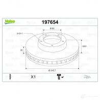 Тормозной диск VALEO OA5I OBU 3276421976546 197654 220612 - Изображение 2