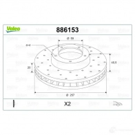 Тормозной диск VALEO V9Q N37R 3276421973033 1206248238 886153 - Изображение 2