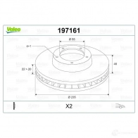Тормозной диск VALEO 3276421971527 1205863158 2V59 FAY 197161 - Изображение 2