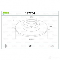 Тормозной диск VALEO D 1433 1424230952 A450GPQ 197704 - Изображение 2