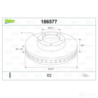 Тормозной диск VALEO Z3 YO9B4 219866 3276421865727 186577 - Изображение 2