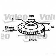 Тормозной диск VALEO 3276421973330 Z WH42X 219893 186607