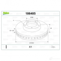 Тормозной диск VALEO 186485 ABHH76 4 219793 3276421862597 - Изображение 2