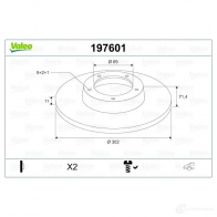 Тормозной диск VALEO 1205866226 GX GCGG 197601 3276421976010 - Изображение 2