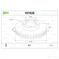 Тормозной диск VALEO 3276421976287 197628 A5 12QF 220589 - Изображение 2