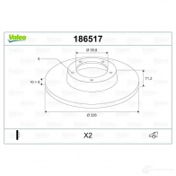 Тормозной диск VALEO G6XF C 3276421865079 186517 219820 - Изображение 2