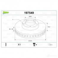 Тормозной диск VALEO 1205865860 3276421975488 9PF TB 197549 - Изображение 2