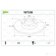 Тормозной диск VALEO 220475 D 1052 A0X6VZ 197338 - Изображение 2