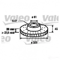 Тормозной диск VALEO 197081 Renault Scenic (JA, FA) 1 Минивэн 1.9 dCi Rx4 102 л.с. 2000 – 2003 GR 63OF 3276421970513