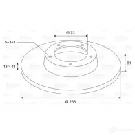Тормозной диск VALEO 219611 DF059 DF 059 186205