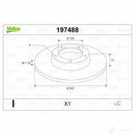 Тормозной диск VALEO 197488 YGC83 220549 D 1202 - Изображение 2