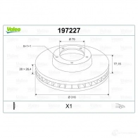 Тормозной диск VALEO 197227 VY85H 7 3276421972234 21166682 - Изображение 2