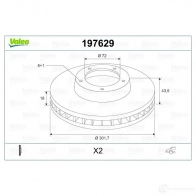 Тормозной диск VALEO 220590 3276421976294 197629 HB NOPRI - Изображение 2