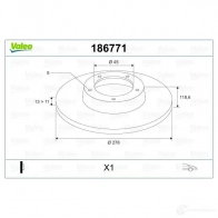 Тормозной диск VALEO 3276421867714 RK XORV 220000 186771 - Изображение 2
