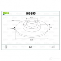 Тормозной диск VALEO 4 J9HVVA 3276421868544 220070 186855 - Изображение 2