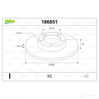Тормозной диск VALEO 2W 4SF 220067 186851 3276421868452 - Изображение 2