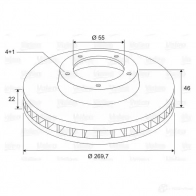 Тормозной диск VALEO Mazda 3276421976270 197627 W CSCTY
