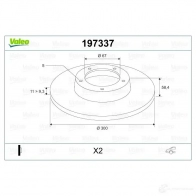 Тормозной диск VALEO Q2HHISE D 1051 197337 220474 - Изображение 2