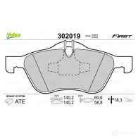 Тормозные колодки дисковые, комплект VALEO 1205901998 261 WMY8 302019 3276423020193 - Изображение 2