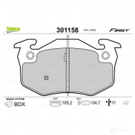 Тормозные колодки дисковые, комплект VALEO 301158 223445 GT01 B1D 3276423011580 - Изображение 2