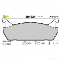 Тормозные колодки дисковые, комплект VALEO 3276423016240 301624 KQ5 2C 223594 - Изображение 2
