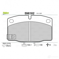 Тормозные колодки дисковые, комплект VALEO 232734 N5J0O 598182 208 67 - Изображение 2