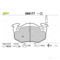 Тормозные колодки дисковые, комплект VALEO V8C26 2 0635 598177 232729 - Изображение 2