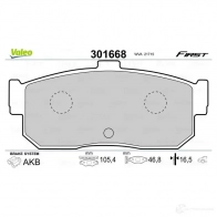 Тормозные колодки дисковые, комплект VALEO 223618 301668 3276423016684 MZ8AO 1 - Изображение 2