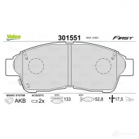 Тормозные колодки дисковые, комплект VALEO 3276423015519 301551 6LFW 2KK 223572 - Изображение 2
