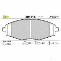 Тормозные колодки дисковые, комплект VALEO 3276423013164 1 MT7C5 223484 301316 - Изображение 6