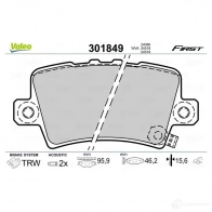Тормозные колодки дисковые, комплект VALEO 223689 3276423018497 301849 OGQT 2 - Изображение 6