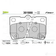 Тормозные колодки дисковые, комплект VALEO QD H2QY 301888 223706 3276423018886 - Изображение 6