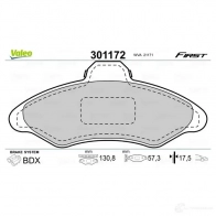 Тормозные колодки дисковые, комплект VALEO 1AANJ 7 301172 223447 3276423011726 - Изображение 2