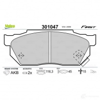 Тормозные колодки дисковые, комплект VALEO 301047 3276423010477 1W MSEH0 223398 - Изображение 2