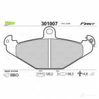 Тормозные колодки дисковые, комплект VALEO 3276423010071 60 680 301007 223363 - Изображение 2