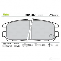 Тормозные колодки дисковые, комплект VALEO 301507 4ZT2 GHD 223556 3276423015076 - Изображение 2