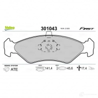 Тормозные колодки дисковые, комплект VALEO C5F K911 301043 223395 3276423010439 - Изображение 2