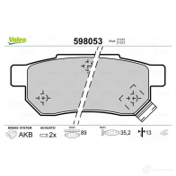 Тормозные колодки дисковые, комплект VALEO 2 1312 232612 P388BGI 598053 - Изображение 2